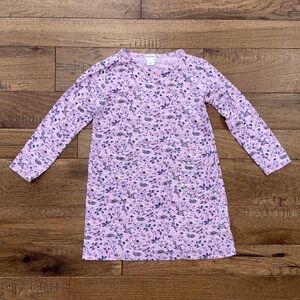 Crewcuts Girls Long-Sleeve Dress - Multicolored Floral Botanical Print - Size 6
